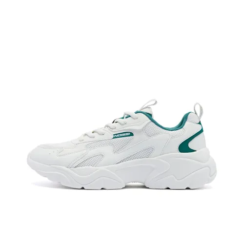 QIAODAN Амортизация Oтскок Легкий Дышащий Низкий Топ Повседневный Мужской Белый Зеленый