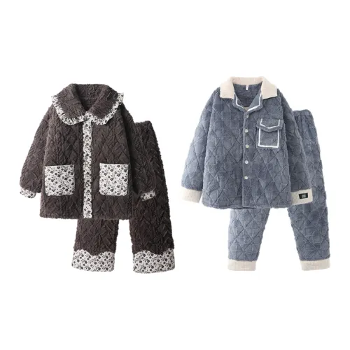 Chun Xi Пижамный комплект Унисекс Керамика Серый Haze Синий