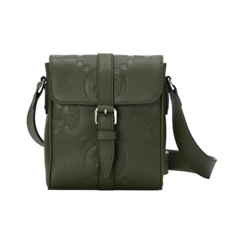 GUCCI Кожа Курьерская Сумка Сумка через плечо Маленькая Мужская Темно-зеленая