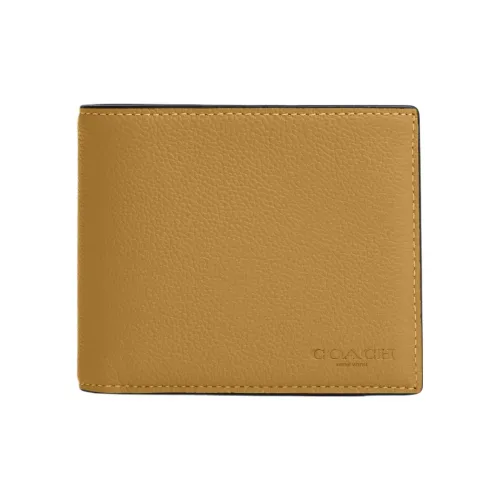 COACH 3 IN 1 Wallet Зернистая кожа личи Коровья кожа Кошелек Держатель для карт кошелек Мужской Умбра