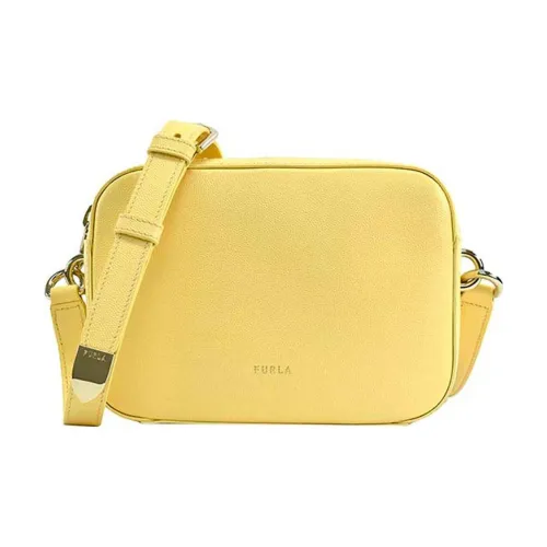 Furla Сумка через плечо из коровьей кожи женская бежево-желтая