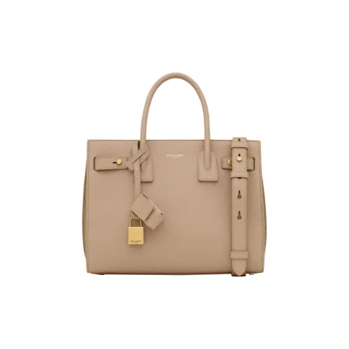 SAINT LAURENT SAC DE JOUR Сумка через плечо из телячьей кожи сумка обычного размера женская темно-бежевый