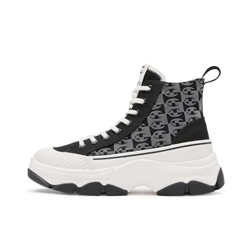 Champion Campus High Top Скейтборд Кроссовки Женские Черные Серые