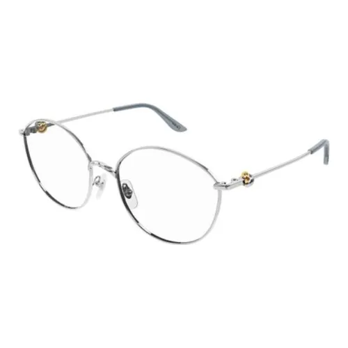 Cartier Металл Нерегулярная форма Оправы для очков Женские Серебряные