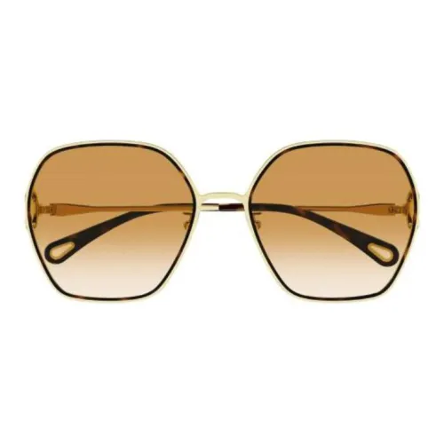 Chloe Металл Нерегулярная форма Солнцезащитные очки Мужской Золотой