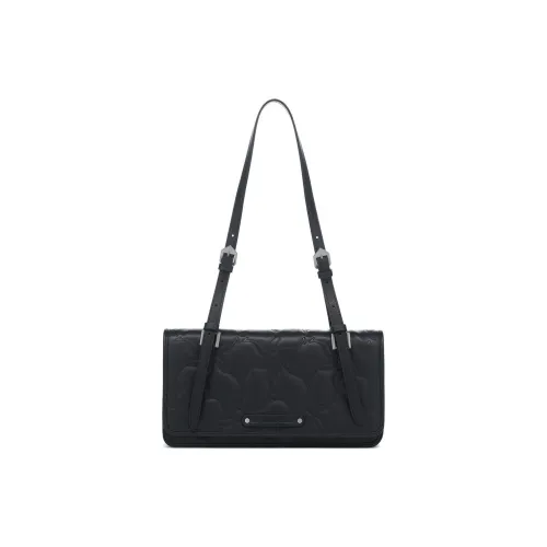 LI NING 1990 Classic Collection Коровья кожа с синтетической кожей Сумка через плечо Женская Черная