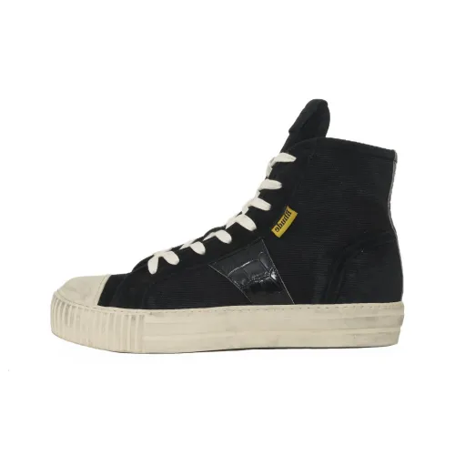 RHUDE Скейтборд Кроссовки High Топ Черные Мужские