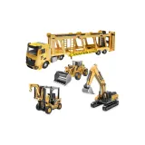 Трейлер + 3 Маленьких инженерных грузовика