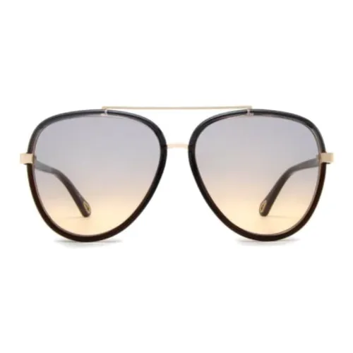 Chloe Ацетат Aviator Солнцезащитные очки Женские Черный