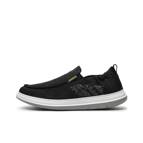 CROWN Мужская повседневная обувь, низкий топ, черный, мужской