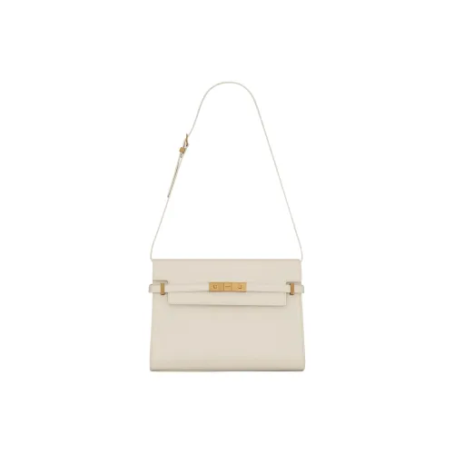 SAINT LAURENT Manhattan Коровья кожа Сумка через плечо Сумка на плечо Женская Винтажная Белая