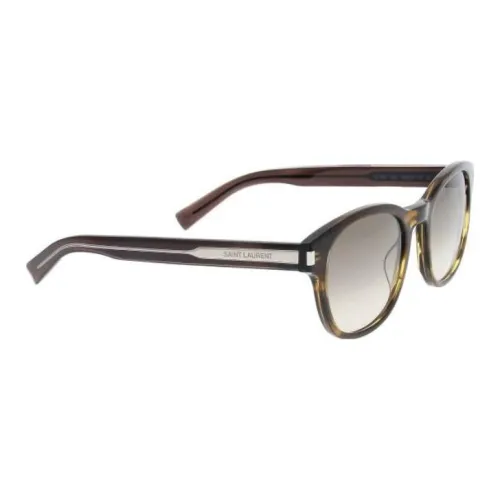SAINT LAURENT Ацетат Нерегулярная форма Солнцезащитные очки Мужской Коричневый