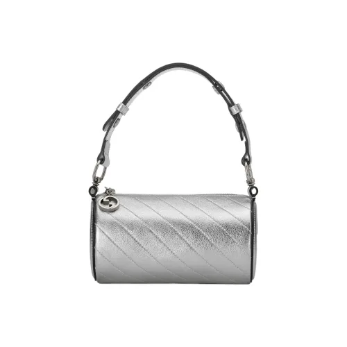 GUCCI Blondie Кожа Держатель для ручки Сумка Сумка Сумка через плечо Женская Серебряная