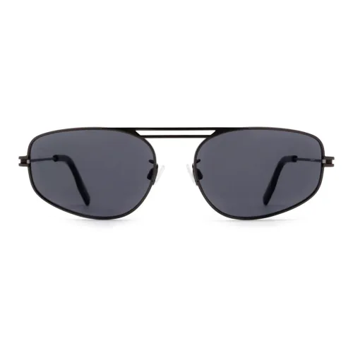 Alexander McQueen Металл Нерегулярная форма Солнцезащитные очки Унисекс Черный