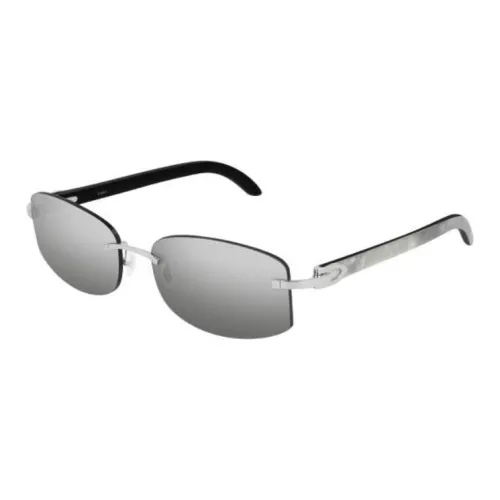 Cartier Металл Прямоугольные Солнцезащитные очки Женские Серые