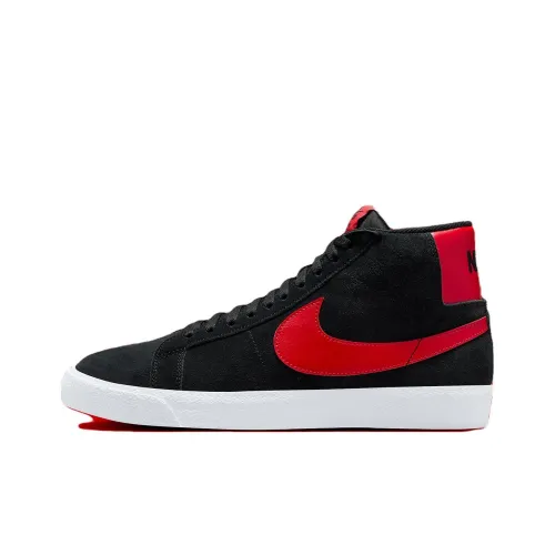 Nike SB Blazer MID Поверхность противоскользящая MID Топ Скейтборд Кроссовки Мужские Черные Красные