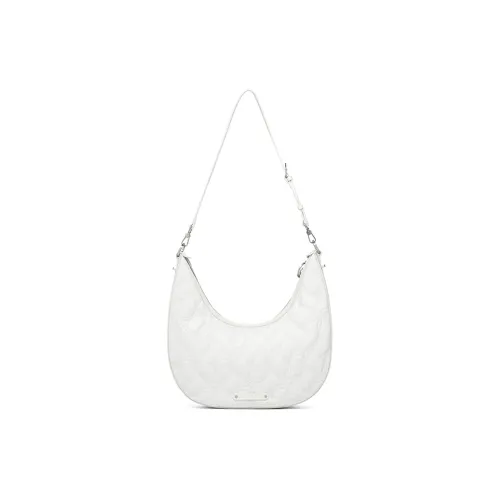 LI NING 1990 Classic Collection Корова Кожа Полумесяц Сумка Сумка через плечо Стандартная Унисекс Белый