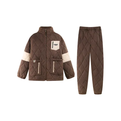 Gongdie Коричневый Мужской Пижамные комплекты