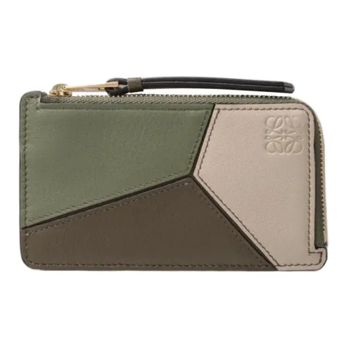 LOEWE Пазл Коровья кожа Картхолдер Женские Зеленый Хаки