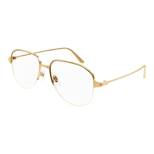 Cartier Металл Нерегулярная форма Оправы для очков Мужской Золото