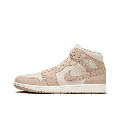 Jordan Air Jordan 1 Винтажные баскетбольные кроссовки MID Топ Умбра Женские
