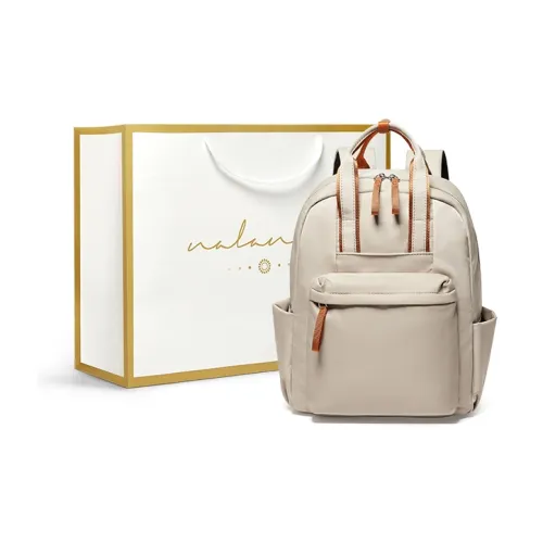 Narandu Ткань 14 Дюйм Ноутбук Сумка Рюкзак Большой Унисекс Абрикосовый Коричневый Классический Черный