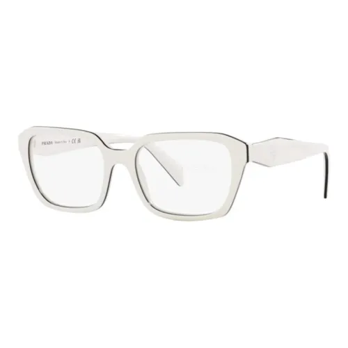 PRADA Ацетат Нерегулярная форма Оправы для очков Женские Белые