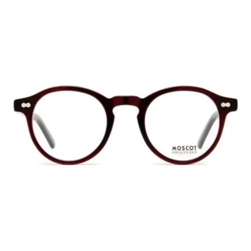 MOSCOT Пластик Круглые Оправы для очков Унисекс Красный