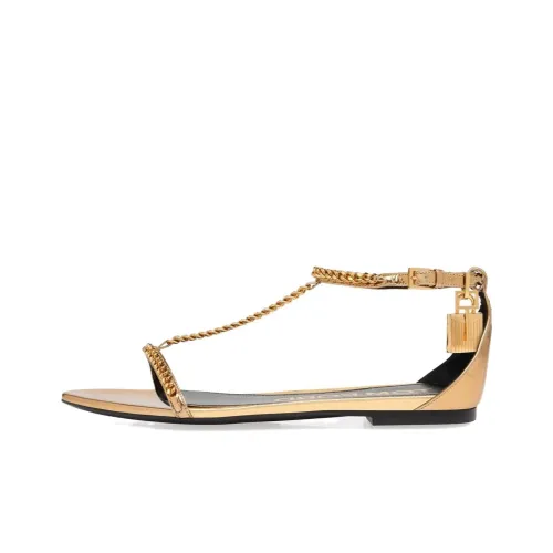 TOM FORD One Ремень Сандалии 0,5 см Женские Золотые