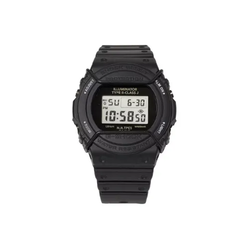 CASIO SQUAD Series SHOCK X N.HOOLYWOOD Коллаборация Кварцевый механизм Смольный ремешок Часы Унисекс Серый циферблат