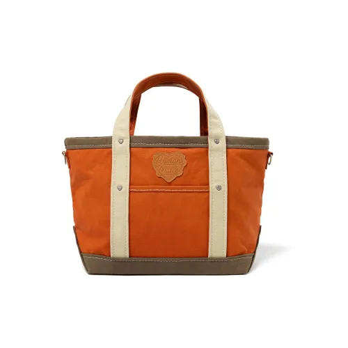 HUMAN MADE Хлопок Canvas Сумка-тоут Сумка для покупок Холщовая сумка Сумка через плечо Сумка на одно плечо Маленькая унисекс Апельсин