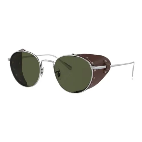 Oliver Peoples Металл Нерегулярная форма Солнцезащитные очки Унисекс Серебряный
