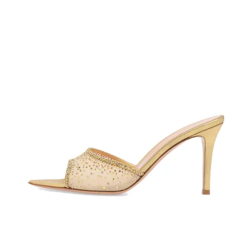 GIANVITO ROSSI Rania Слипоны 8,5 см Женские Золотые