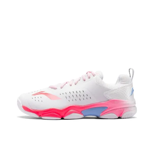 LINING Badminton Series Низкие Кроссовки для Тренировок Унисекс Белые Розовые