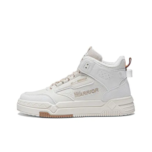 Warrior Утолщенный и с флисовой подкладкой тонкий хлопок термические высокие кеды для скейтбординга мужские бежевые