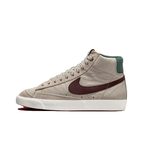 Nike Blazer '77 Slip Resistant Abrasion Resistant MID Топ Скейтборд Кроссовки Мужские Бежевые