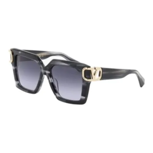 Valentino Ацетат Нерегулярная форма Солнцезащитные очки Унисекс Черный