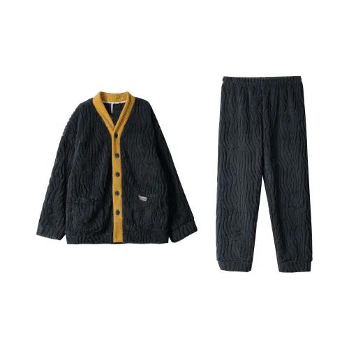 Dorame Dark Gray Men's Pajama Sets Dorame Темно-серый мужской пижамный комплект