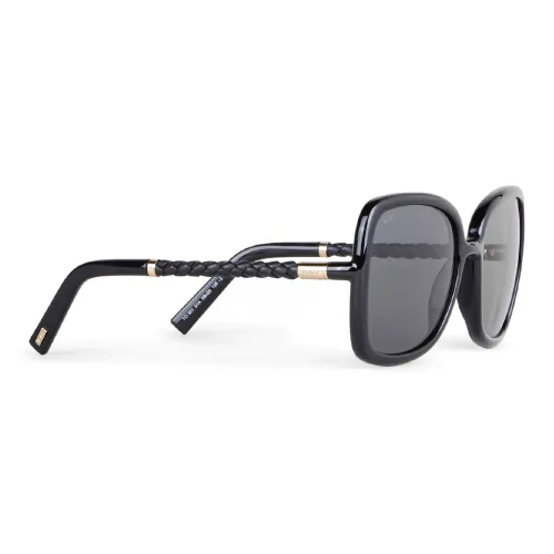 TOD'S Металлический ацетат с покрытием кожа нерегулярная форма солнцезащитные очки женские черный
