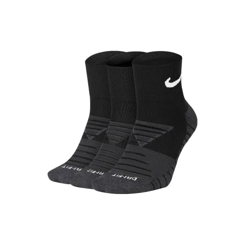 Nike SS23 Тренировки Низкие носки Высокие носки Унисекс 3 упаковки Черный