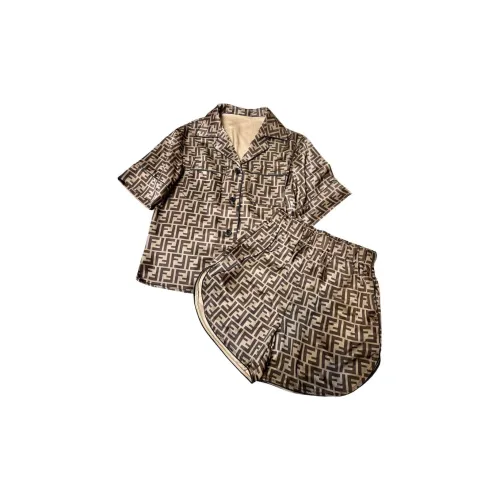 FENDI SS23 Пижамный комплект Унисекс Кофейный