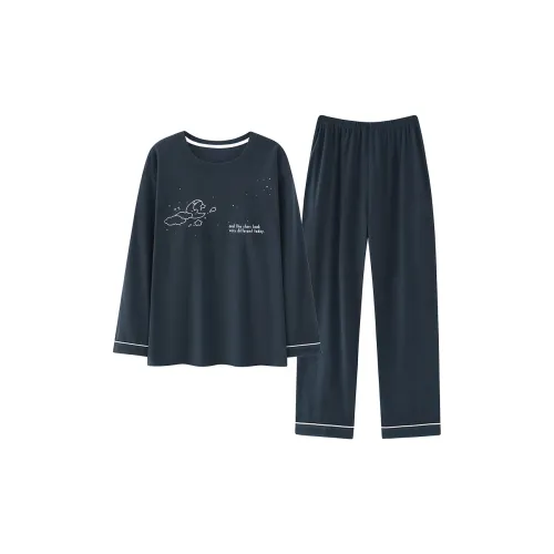 Chun Xi 5511 Дралон Мужской Темно-синий Синий Пижамные Комплекты