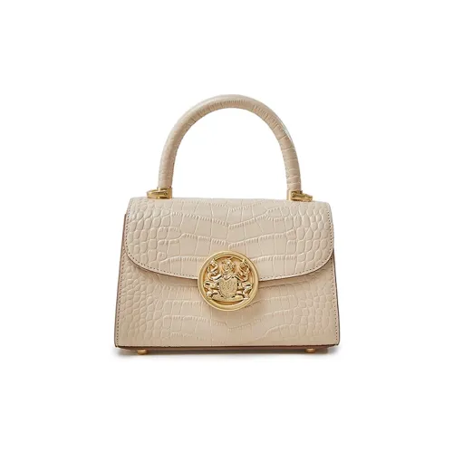 AQUASCUTUM Сумка DUAL PURPOSE из коровьей кожи сумка через плечо женская абрикосовый и серый