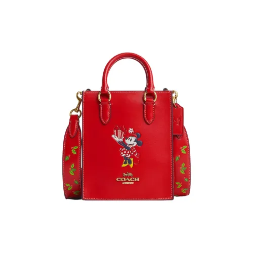 COACH Disney Disney Коллаборация N S Телячья кожа Тоут Сумка Сумка для покупок Сумка через плечо Мини Женская