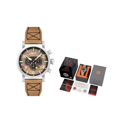 AVI 8 Кварцевый механизм Мужские часы 43mm*43mm*14,8mm Многоцветный