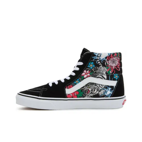 Vans SK8 Износостойкий и Легкий Высокий Топ Скейтборд Кроссовки Унисекс Черный Белый