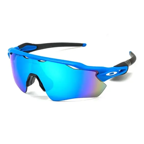 Oakley TR Memorial Plastic Irregular Shape Солнцезащитные очки Унисекс Черный Синий