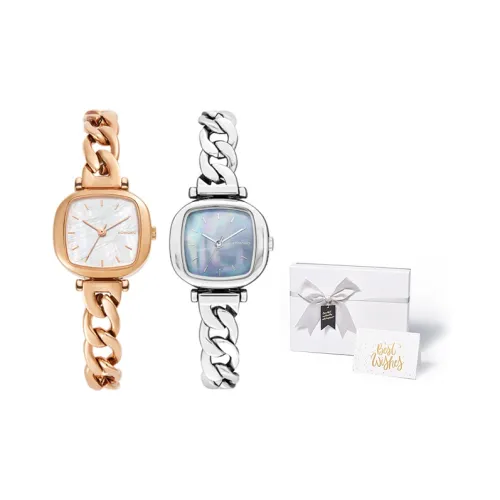 KOMONO Наручные часы Кварцевый механизм Ремешок из нержавеющей стали Жемчужная раковина Циферблат Цвет Женские часы