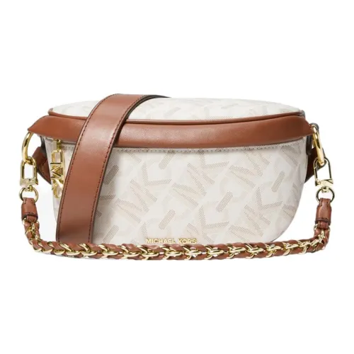 MICHAEL KORS Slater Холст Плечевая Сумка Женская Белая