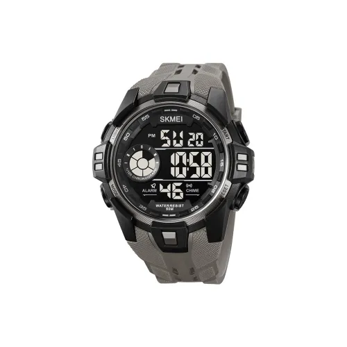 SKMEI Электронный механизм TPU ремешок Часы Мужские Черный циферблат SKM 2123